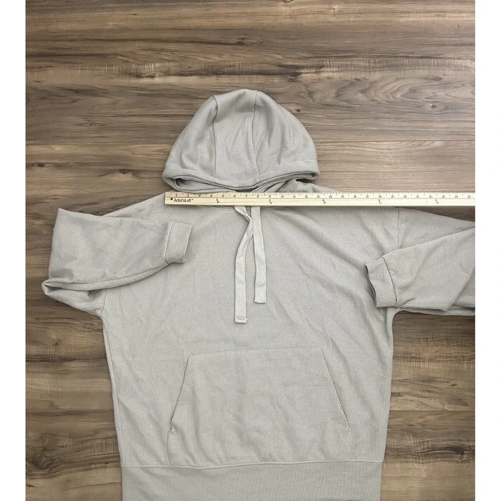 Zara Men's Pullover Hoodie Knitted Sweater Size Medium Beige‎